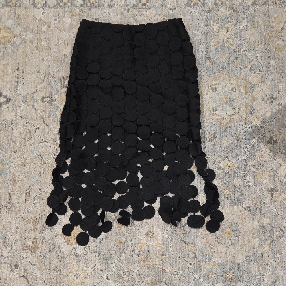 Commense Black Asymmetrical Circle Skirt